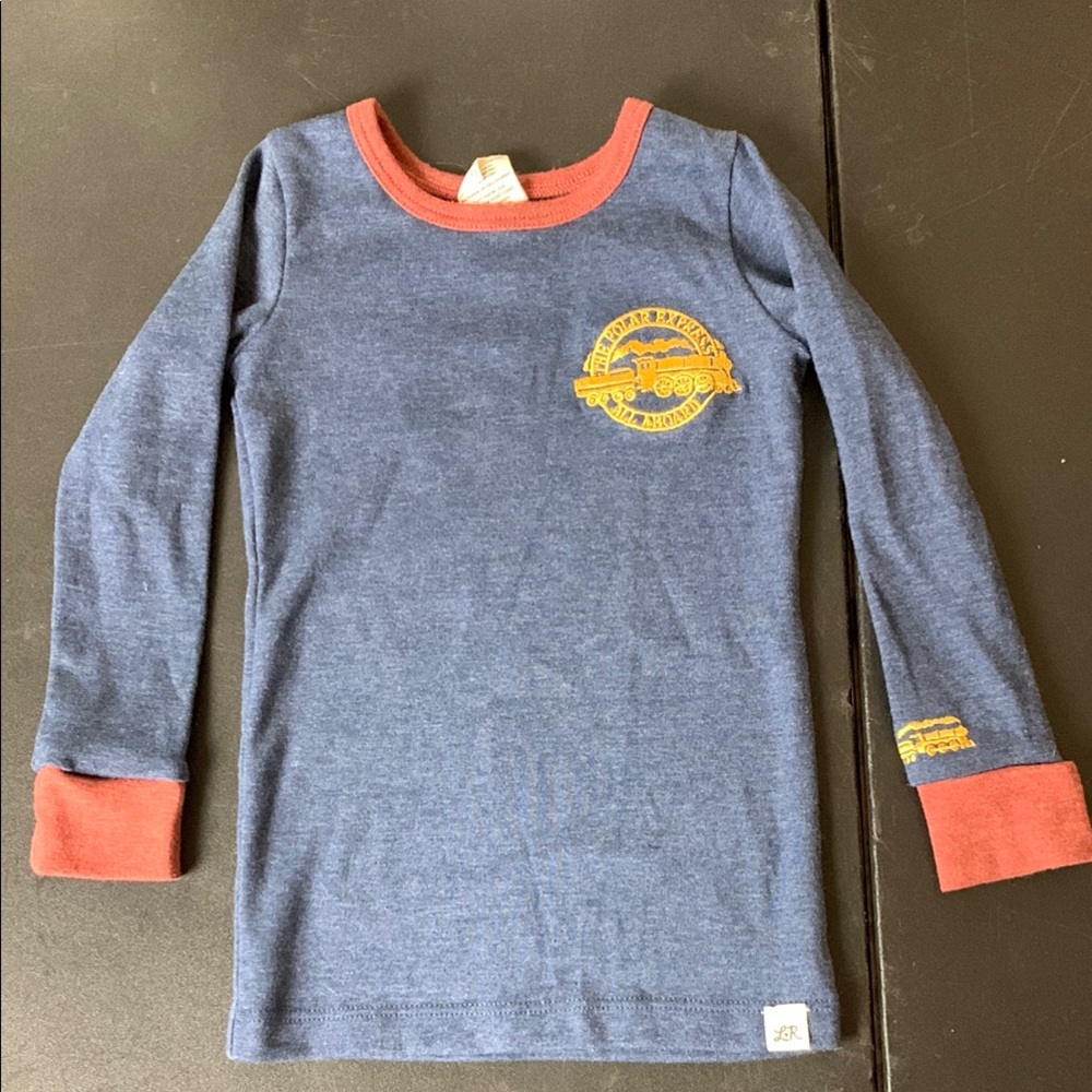 Lulu + Roo The Polar Express Longsleeve PJ Top Only Size 2T